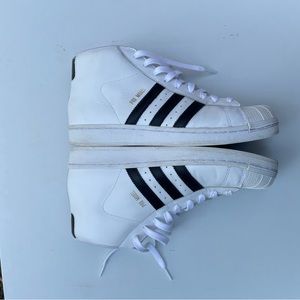 Adidas men’s size 8 1/2 white high tops